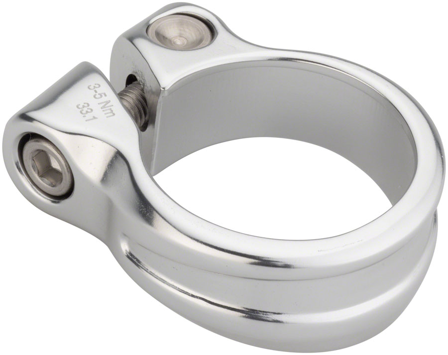 All-City Shot Collar Seatpost Clamp - 30.0mm, Silver