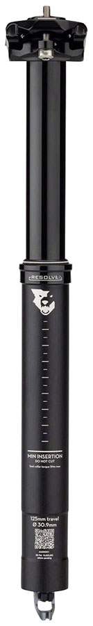 Wolf Tooth Resolve Dropper Seatpost - 30.9, 125mm Travel, Black, Rev 2 