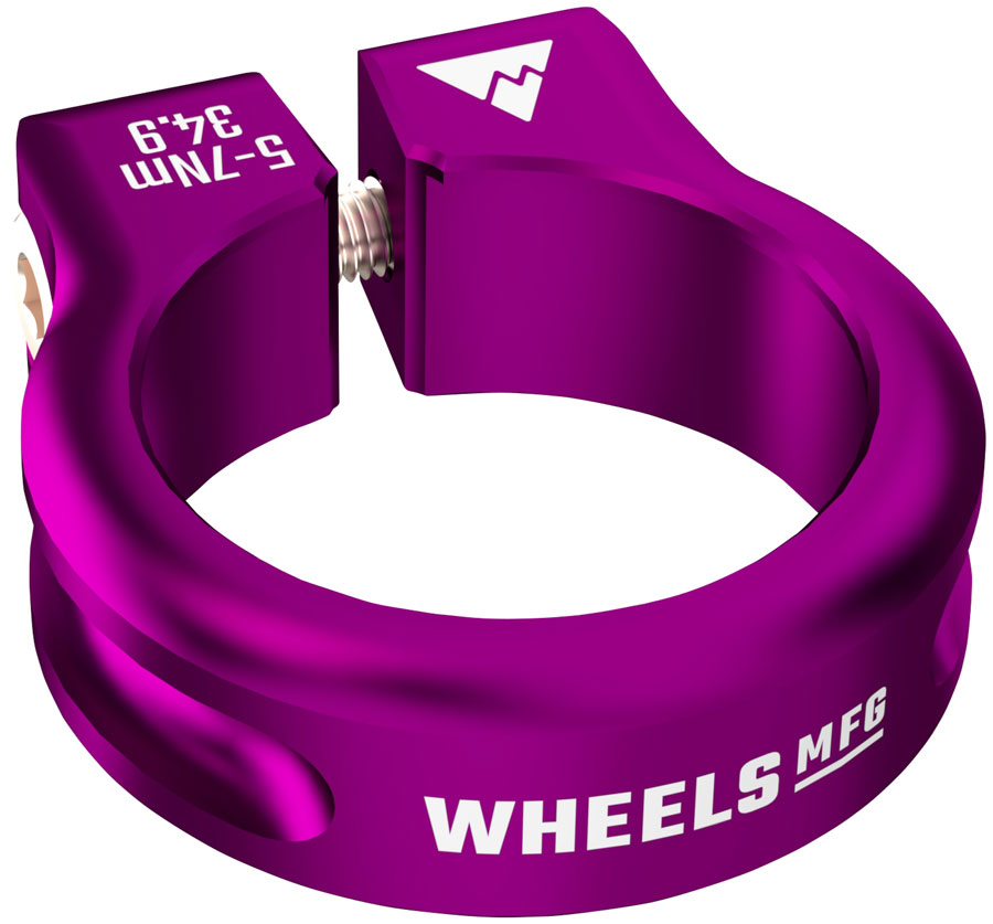 Wheels Manufacturing Seatpost Clamp - 34.9mm, Bolt-On, Purple