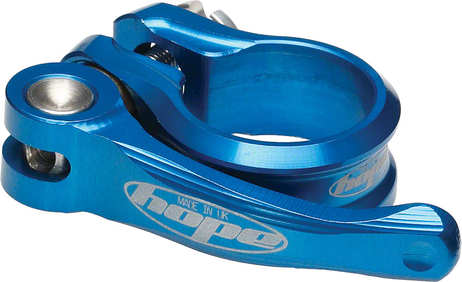 Hope Seatpost Clamp - 34.9mm, QR, Blue 