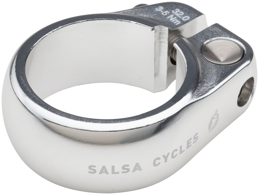 Salsa Lip-Lock Seatpost Clamp - 32.0mm, Bolt-On, Silver
