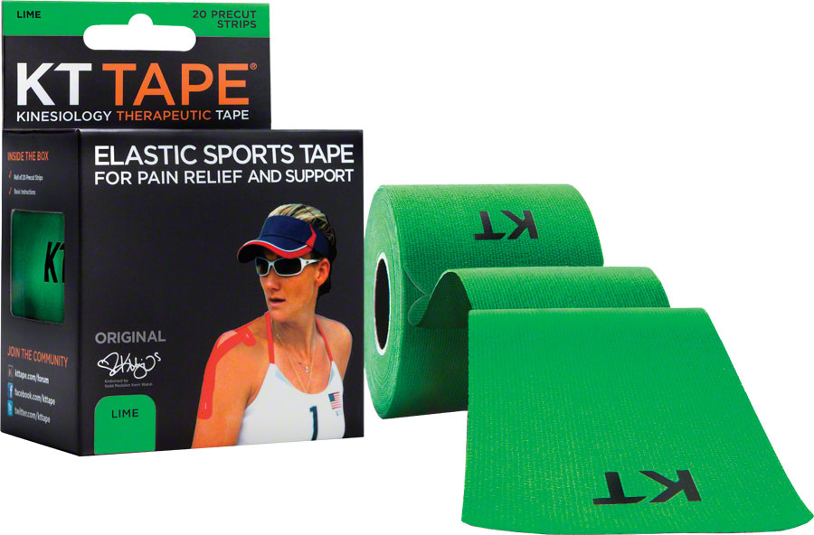 KT Tape Kinesiology Therapeutic Body Tape: Roll of 20 Strips, Lime
