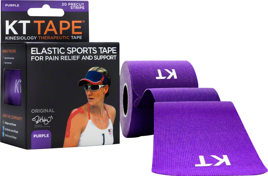 KT Tape Kinesiology Therapeutic Body Tape: Roll of 20 Strips, Purple