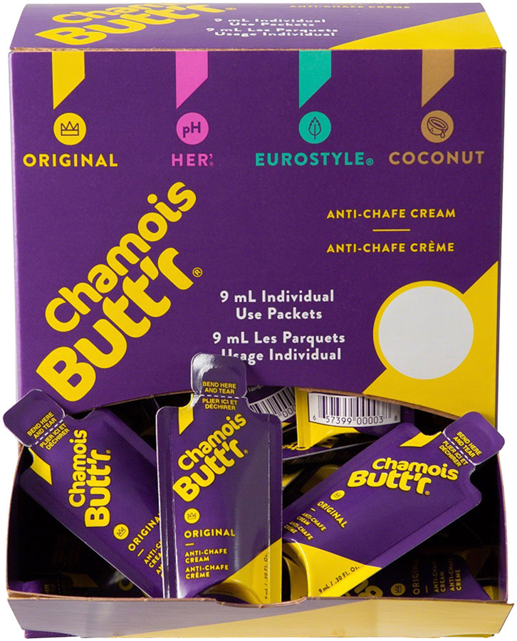 Chamois Butt'r Original: 0.3oz Packet, POP Box of 75






