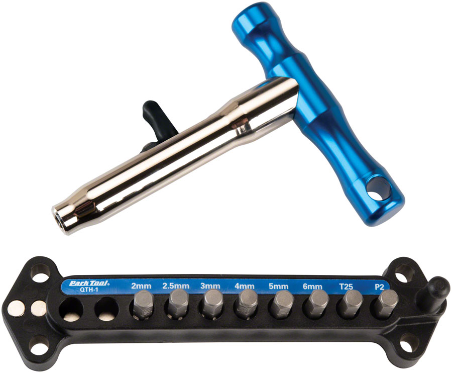 Park Tool QTH1 Quick Change Bit Driver Set, 8 bits