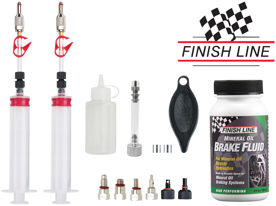Jagwire Pro Mineral Oil Bleed Kit - Shimano, Magura, Tektro, TRP, Hayes, Adapters Included 