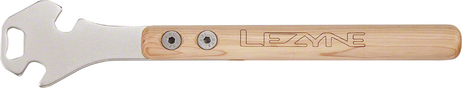 Lezyne Classic Pedal Rod Pedal Wrench and Bottle Opener: 14.2inches, varnished wWood handle






