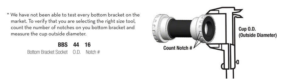 Wolf Tooth Bottom Bracket Tool - BBS4816, 16 Notch, 48mm