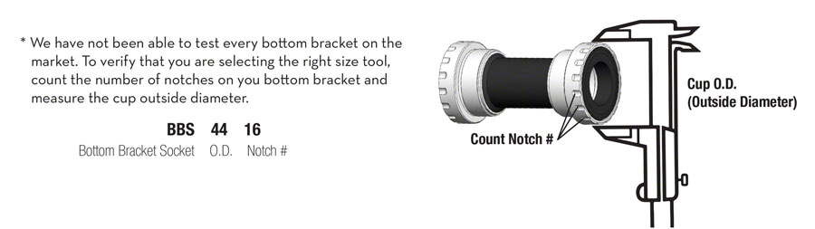 Wolf Tooth Bottom Bracket Tool - BBS4612, 12 Notch, 46mm






