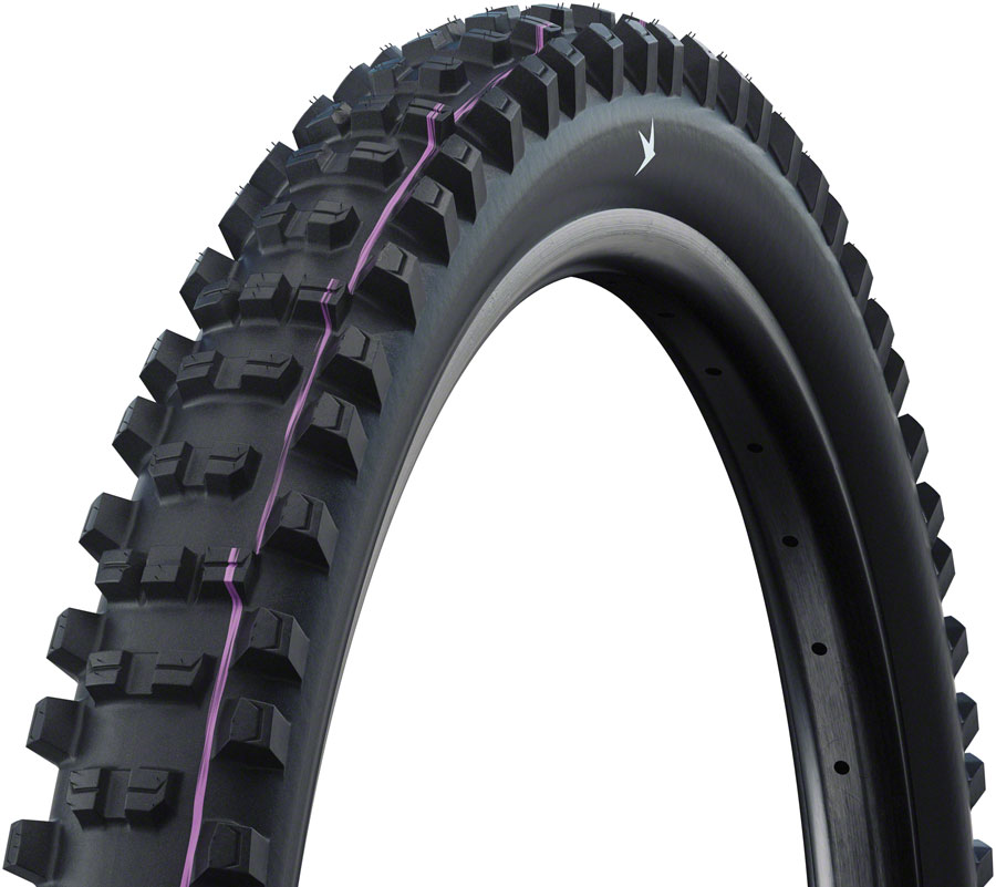 Schwalbe Shredda Rear Tire - 29 x 2.50, Tubeless, Folding, Black, Evolution Line, Gravity Pro, Addix Ultra Soft, Radial, E-50