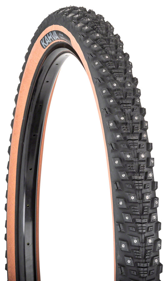 45NRTH Kahva Tire - 29 x 2.25, Tubeless, Folding, Tan, 60 TPI, 252 Concave Carbide Studs 