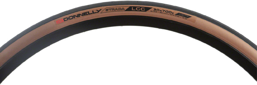 Donnelly Sports Strada LGG Tire - 700 x 30, Tubeless, Folding, Black/Tan 