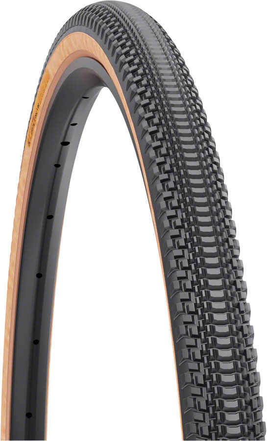 WTB Vulpine Tire - 700 x 36, TCS Tubeless, Folding, Black/Tan, Light/Fast Rolling, Dual DNA 