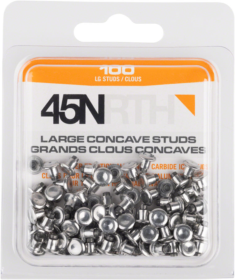45NRTH Large Concave Carbide Aluminum Tire Studs - 100 Pack 