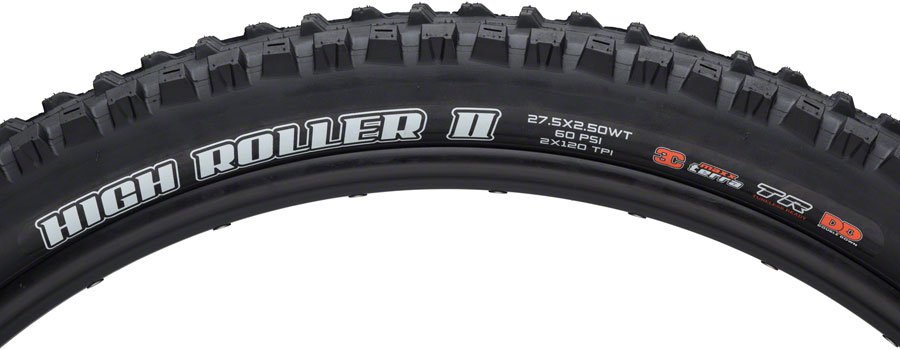 Maxxis High Roller II Tire - 27.5 x 2.6, Tubeless, Folding, Black, 3C MaxxTerra, EXO, Wide Trail 
