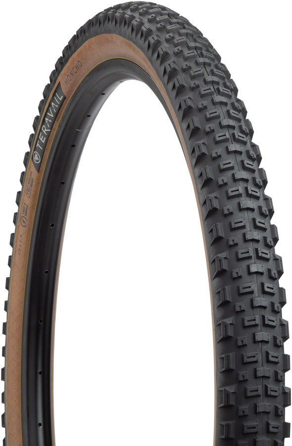 Teravail Honcho Tire - 29 x 2.4, Tubeless, Folding, Tan, Durable, Grip Compound