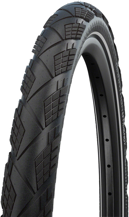Schwalbe Marathon Efficiency Tire - 700 x 38, Clincher, Folding, Black/Reflective, Evolution Line, Super Race, Addix Race, E-50
