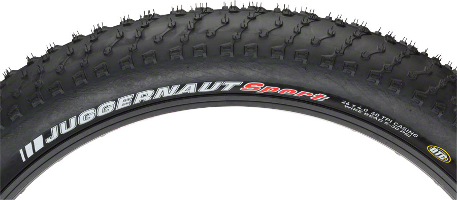 Kenda Juggernaut Tire - 26 x 4. Clincher, Wire, Black, 60tpi