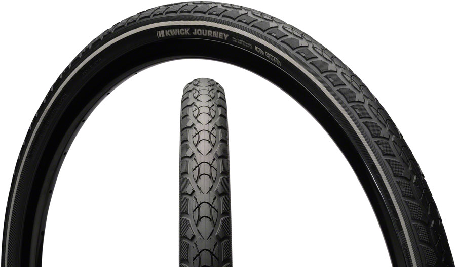 Kenda Kwick Journey Tire - 26 x 1.95, Clincher, Wire, Black/Reflective, 60tpi, KS