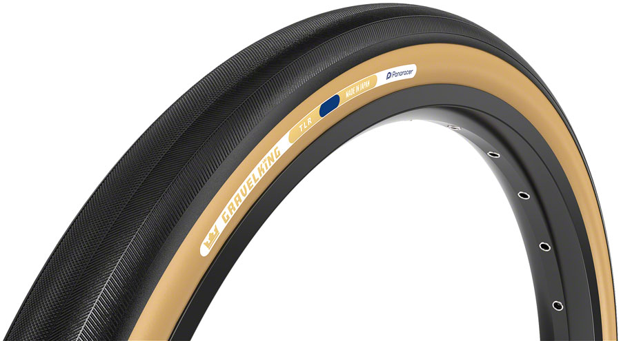 Panaracer GravelKing Slick Tire - 650b x 48 / 27.5 x 1.90, Tubeless, Folding, Black/Brown