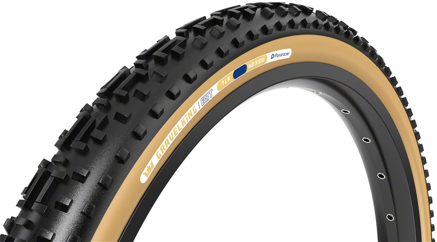 Panaracer GravelKing EXT Tire - 700 x 45, Tubeless, Folding, Black/Brown