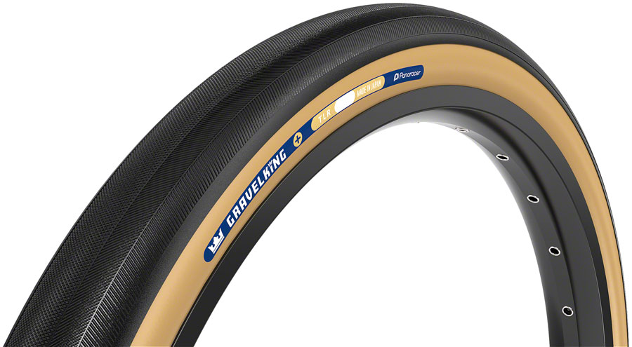 Panaracer GravelKing Slick Plus Tire - 700 x 30, Tubeless, Folding, Black/Brown