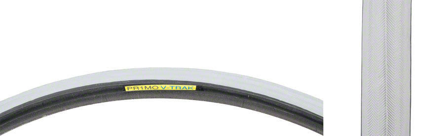 Primo Wheelchair Tire - 24 x 1, Clincher, Wire, Gray, Smooth Tread