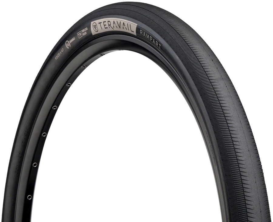 Teravail Rampart Tire - 650b x 47, Tubeless, Folding, Black, Light and Supple, Fast Compound 