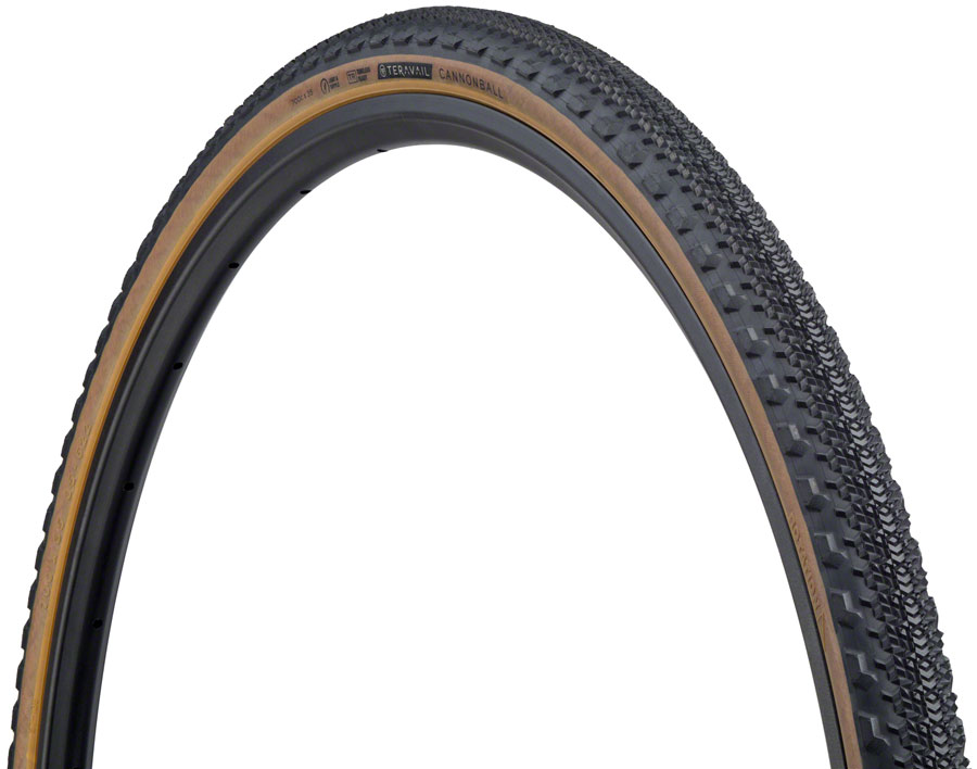 Teravail Cannonball Tire - 700 x 35, Tubeless, Folding, Tan, Durable, 60tpi, Fast Compound 