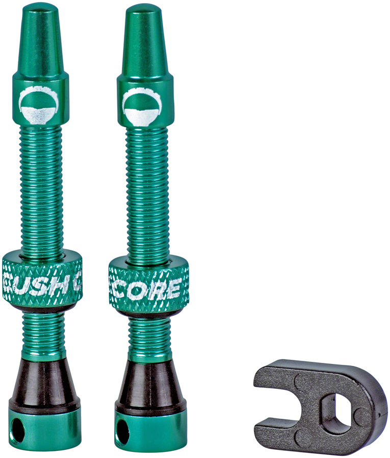 CushCore Tubeless Presta Valve Set - 44mm, Turquoise






