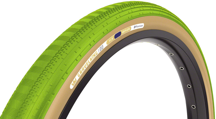 Panaracer GravelKing SS Tire - 700 x 45, Tubeless, Folding, Matcha/Brown 