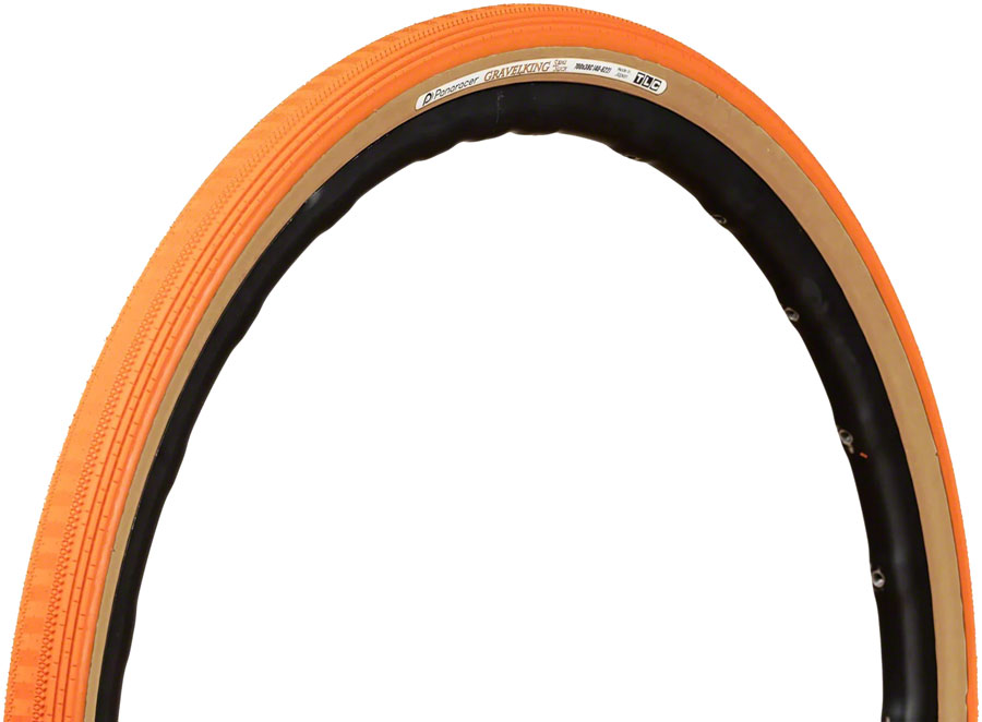 Panaracer GravelKing SS Tire - 700 x 43, Tubeless, Folding, Sunset Orange/Brown