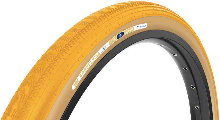 Panaracer GravelKing SS Tire - 700 x 45, Tubeless, Folding, Honey Butter/Brown