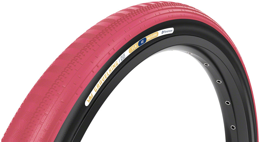 Panaracer GravelKing SS Tire - 700 x 40, Tubeless, Folding, Cranberry/Black