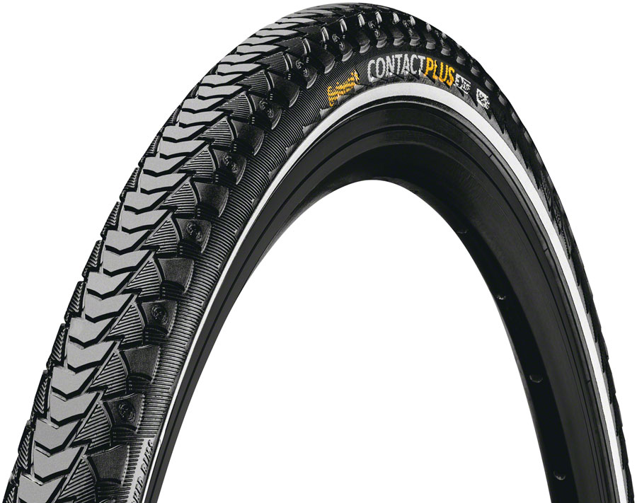 Continental Contact Plus Tire - 26 x 1.75, Clincher, Wire, Black/Reflex, SafetyPlus Breaker, E50