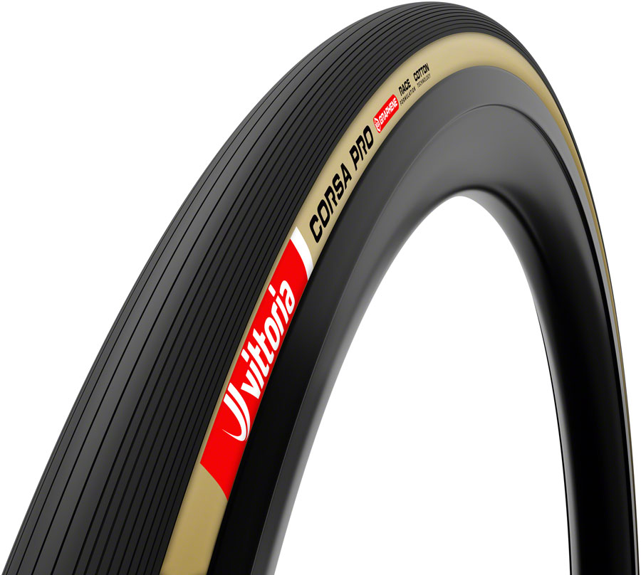 Vittoria Corsa Pro Tire - 700 x 26, Clincher, Folding, Black/Tan, Graphene + Silica, G2.0