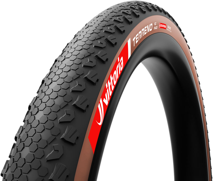 Vittoria Terreno XC Race Tire - 29 x 2.40, Tubeless, Folding, Black/Brown, Race Graphene + Silica