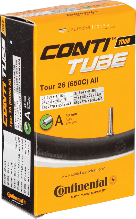 Continental Standard Tube - 26 x 1.4 - 1.75, 40mm Schrader Valve







