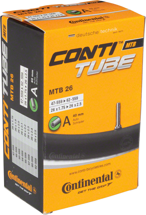 Continental Standard Tube - 26 x 1.75 - 2.5, 40mm Schrader Valve






