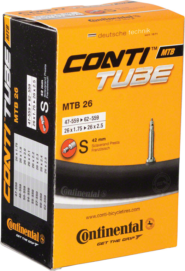 Continental Standard Tube - 26 x 1.75 - 2.5, 42mm Presta Valve






