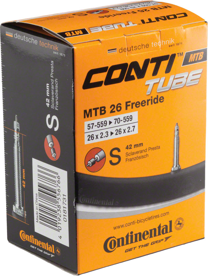 Continental Standard Tube - 26 x 2.3 - 2.7, 42mm Presta Valve






