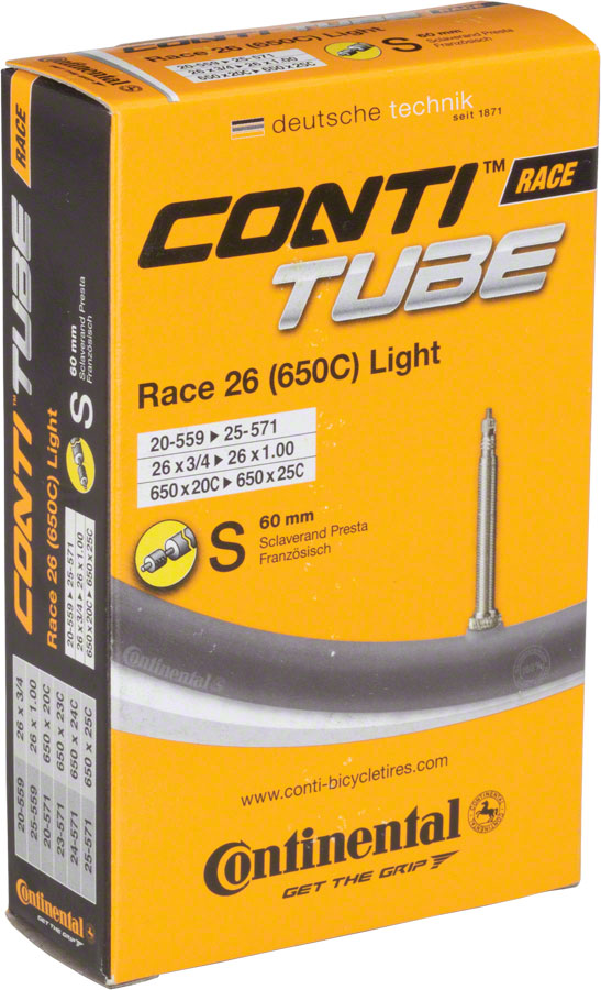 Continental Light Tube - 26 / 650c x 20 - 25mm, 60mm Presta Valve






