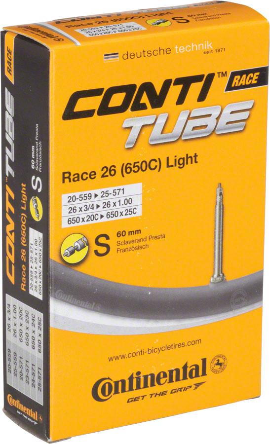 Continental Light Tube - 26 / 650c x 20 - 25mm, 60mm Presta Valve 