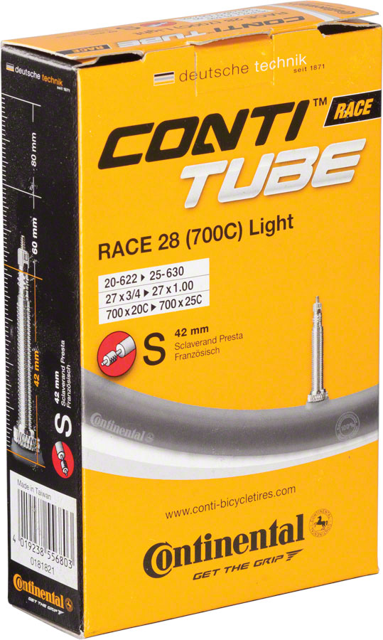 Continental Light Tube - 700 x 20 - 25mm, 42mm Presta Valve






