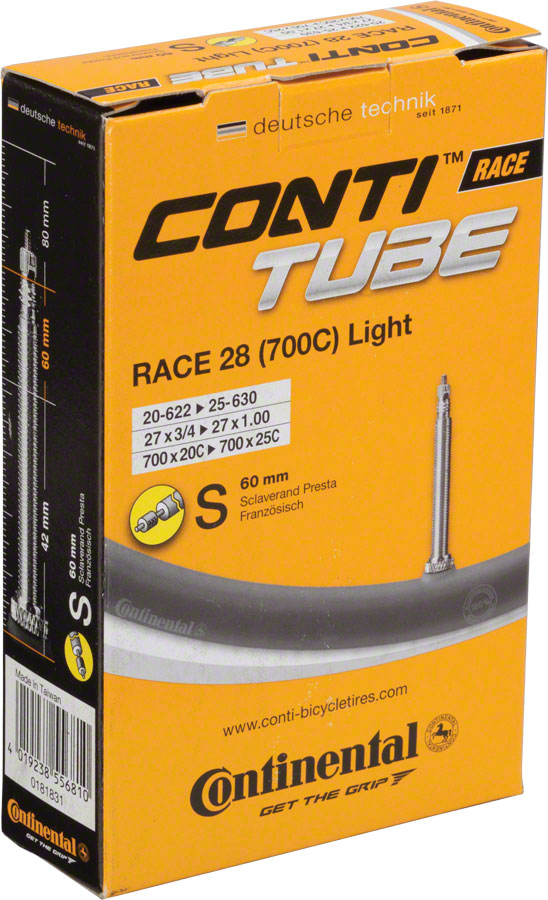 Continental Light Tube - 700 x 20 - 25mm, 60mm Presta Valve 