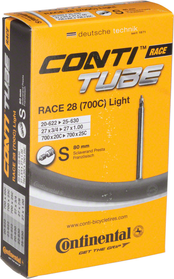 Continental Light Tube - 700 x 20 - 25mm, 80mm Presta Valve







