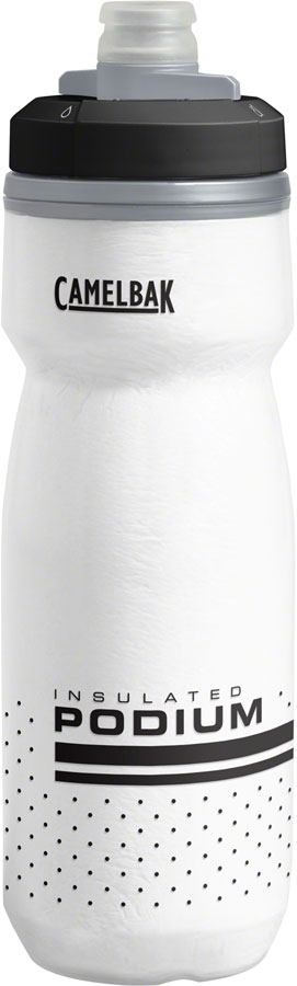 Camelbak Podium Chill Water Bottle: 21oz, White/Black