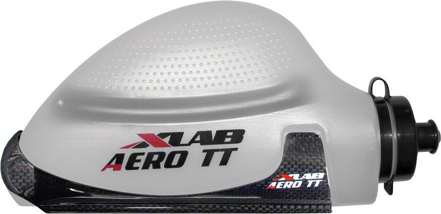 XLAB Aero TT Water Bottle Cage System - Clear Bottle, Gloss Black Cage