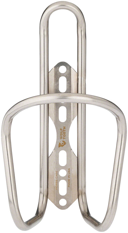 Wolf Tooth Morse Bottle Cage - Stainless Steel, Silver