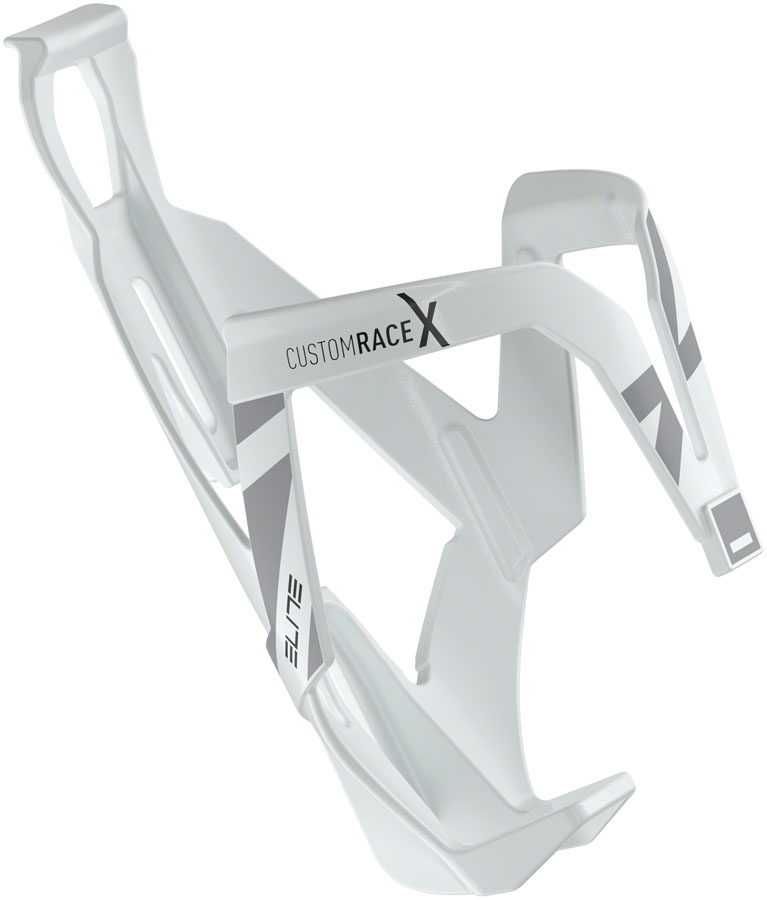 Elite Custom Race X Bottle Cage - Black with White Graphics